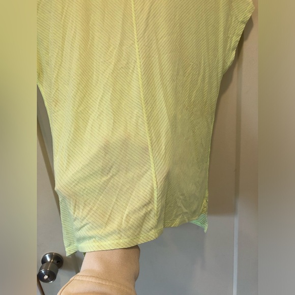 Yellow striped sheer lululemon tee - Picture 2 of 7